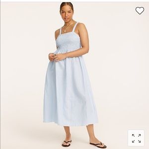 J crew seersucker midi dress